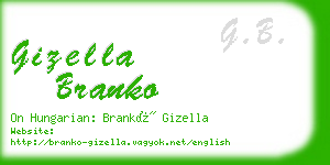 gizella branko business card